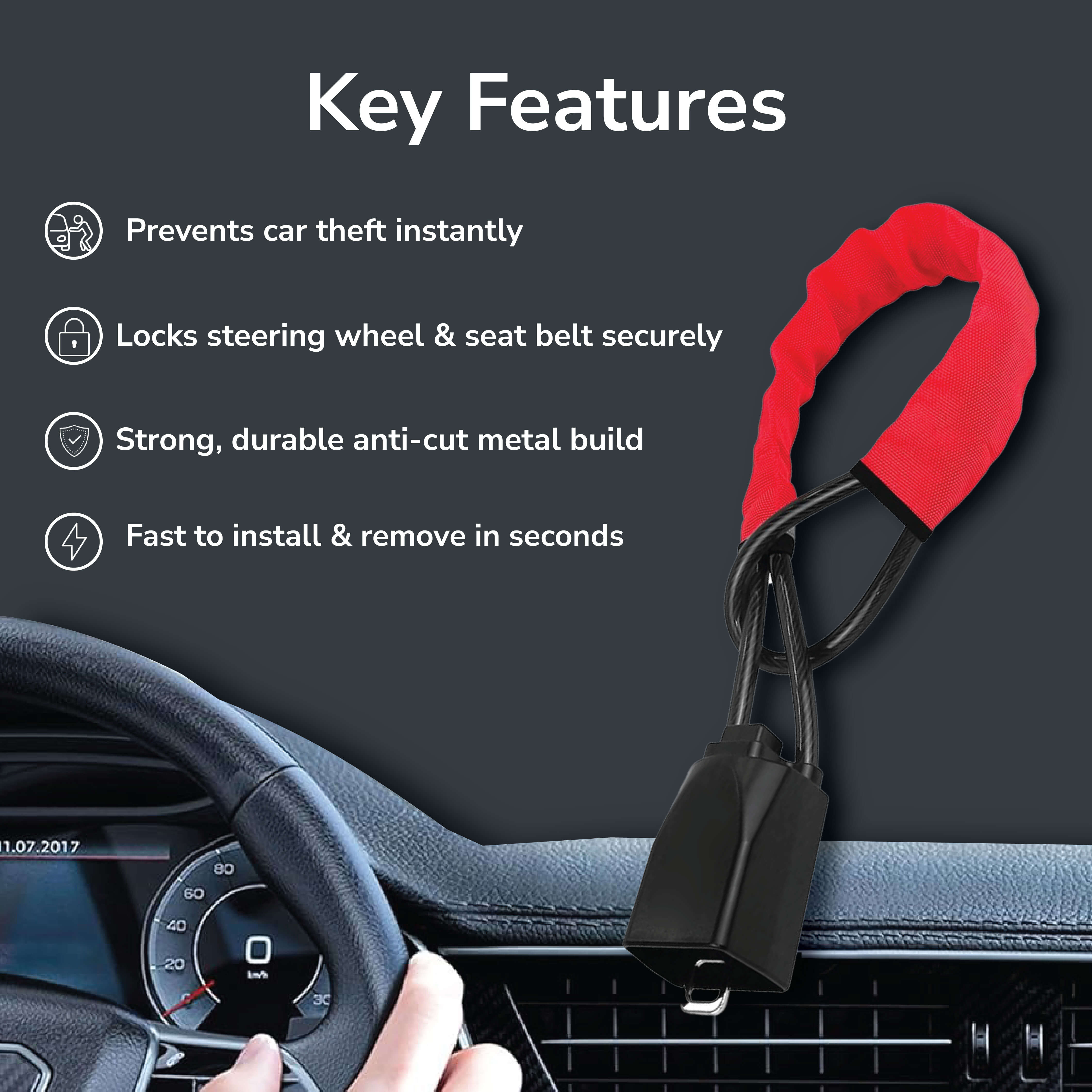 Vilda Car Steering Wheel Lock