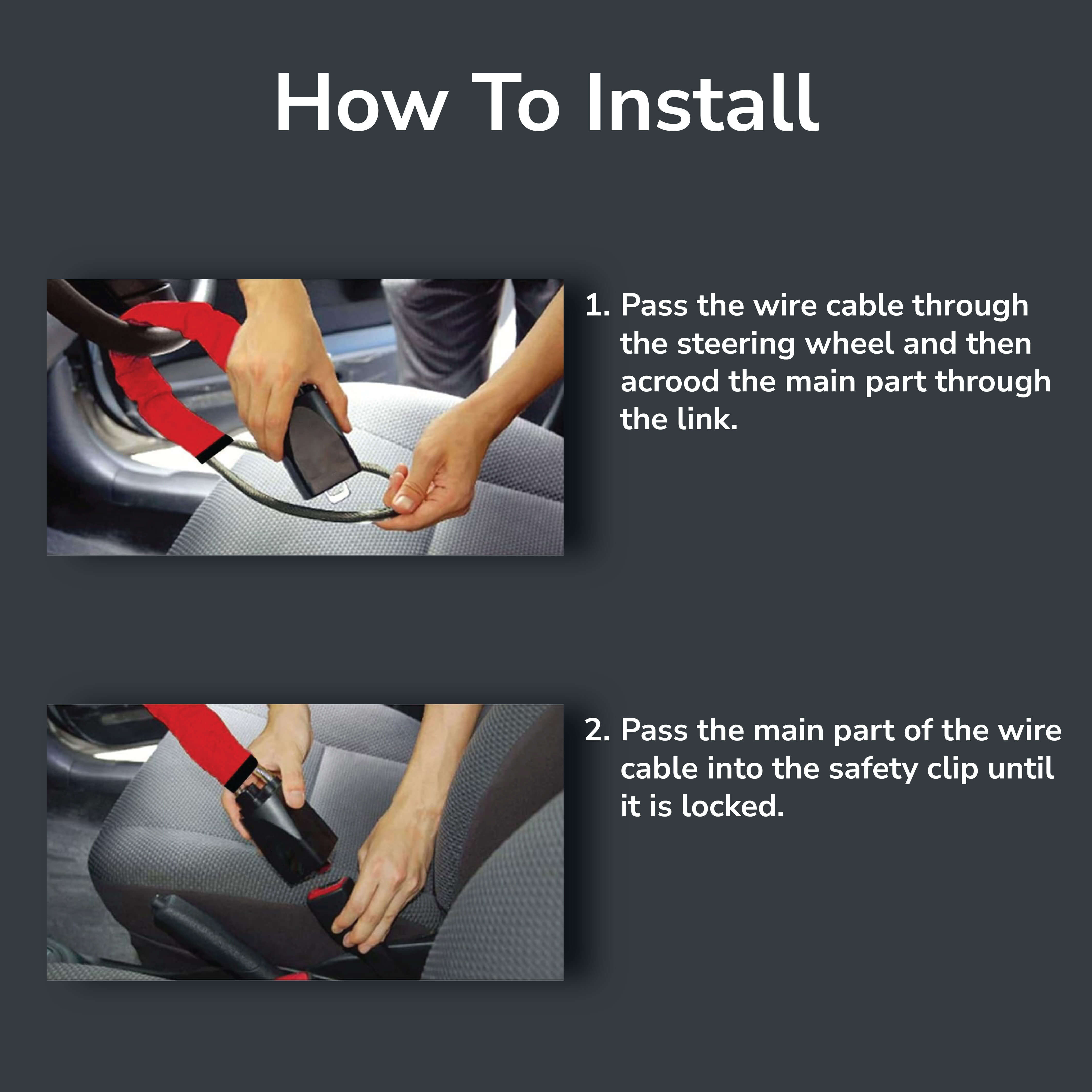 Vilda Car Steering Wheel Lock